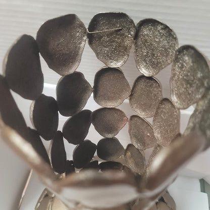 1970s Brutalist Contemporary Modern Large Scale Metal Sculptural Vase