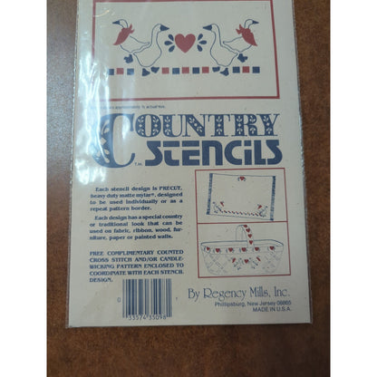 Vintage Country Stencils Folk Art Geese & Heart Stencil Packet