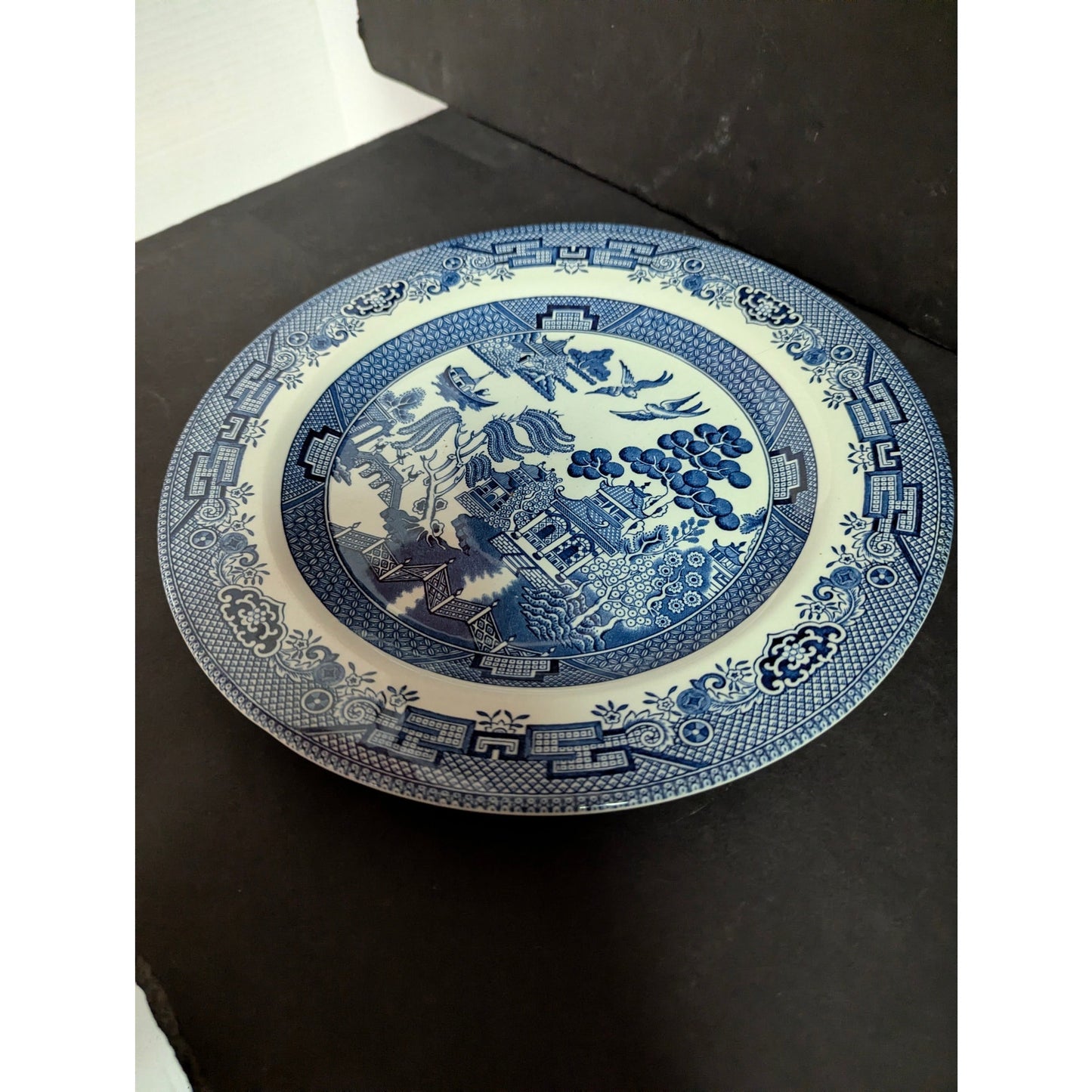 Vintage Churchill Blue Willow Dinner Plates Set of 3 English Ironstone