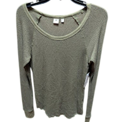 BP. Thermal Long Sleeve Lettuce Edge Crew T-Shirt Top layering SAGE SMALL