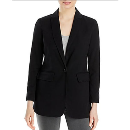 Vince Camuto Rich Black Size 6 Peak Lape Blazer NEW Career Casual Essential