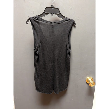 Topshop slouchy scoop neck tank top dark heather gray Size 6 Black Casual NEW