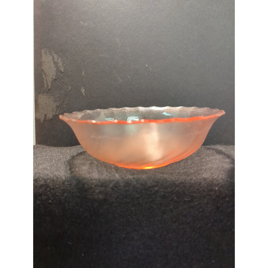 Vintage PINK ARCOROC 6.5" berry bowl Rosaline Swirl Pattern