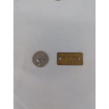 Vintage 1975 Metuchen New Jersey Municipal License Tag Bicycle Pet Dog History