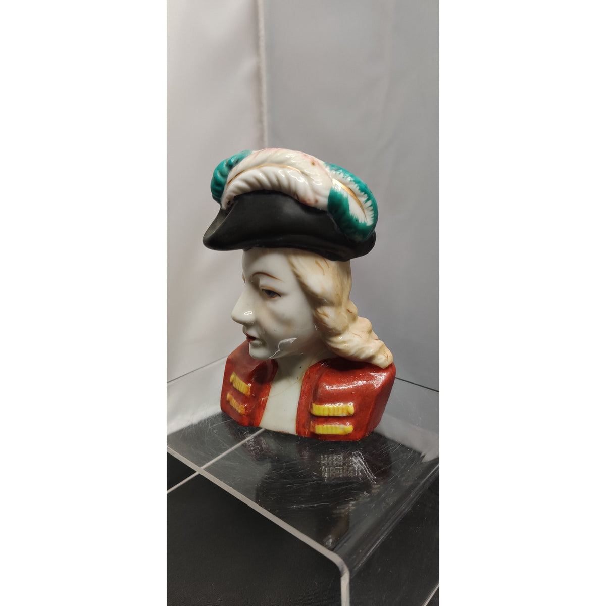 Vintage 1950s Colonial General Soldier HeadVase Planter Figurine Kitsch Regal