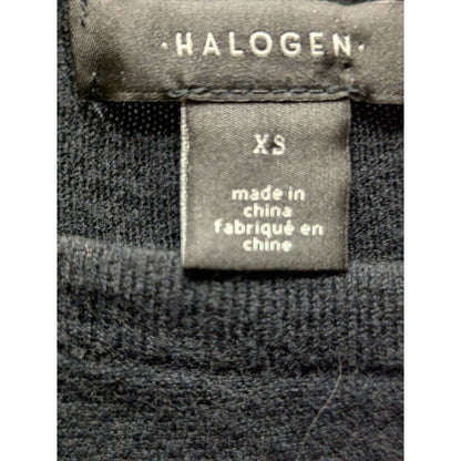 Halogen Women's Charcoal Gray Cashmere-Blend Long Sleeve Sweater Size XS