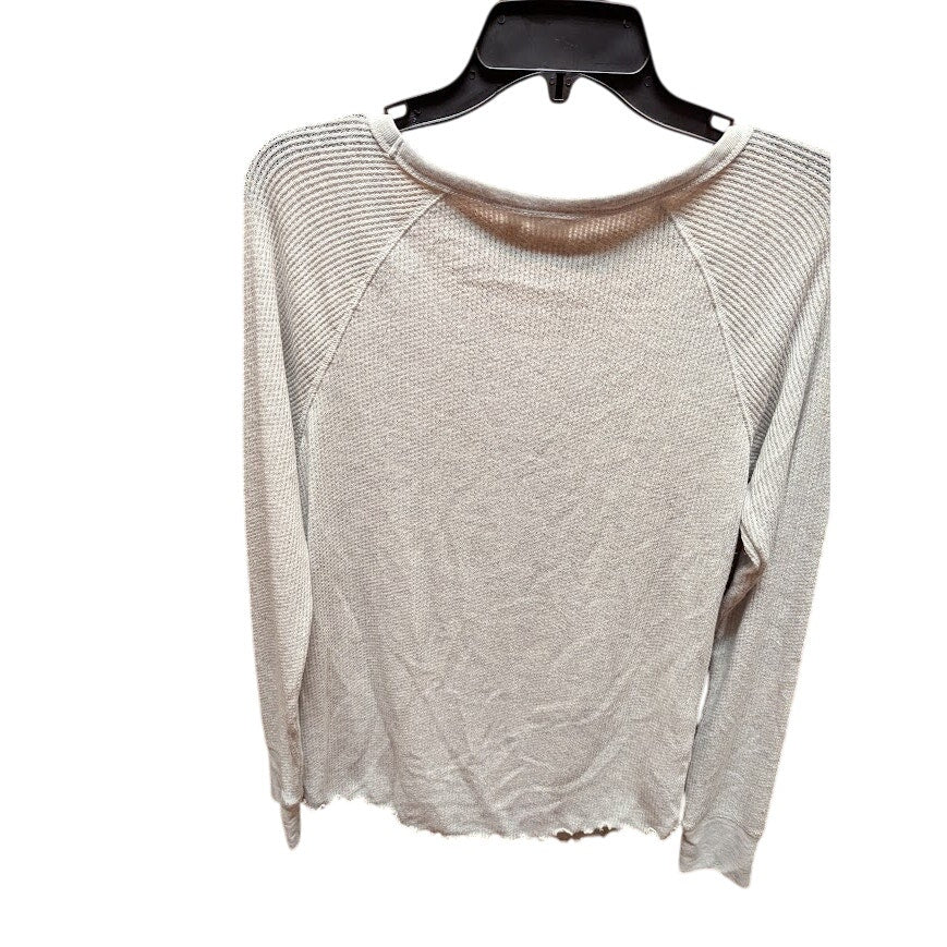 BP. Thermal Long Sleeve Lettuce Edge Crew T-Shirt Top layering gray MEDIUM