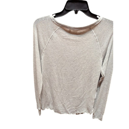 BP. Thermal Long Sleeve Lettuce Edge Crew T-Shirt Top layering gray MEDIUM