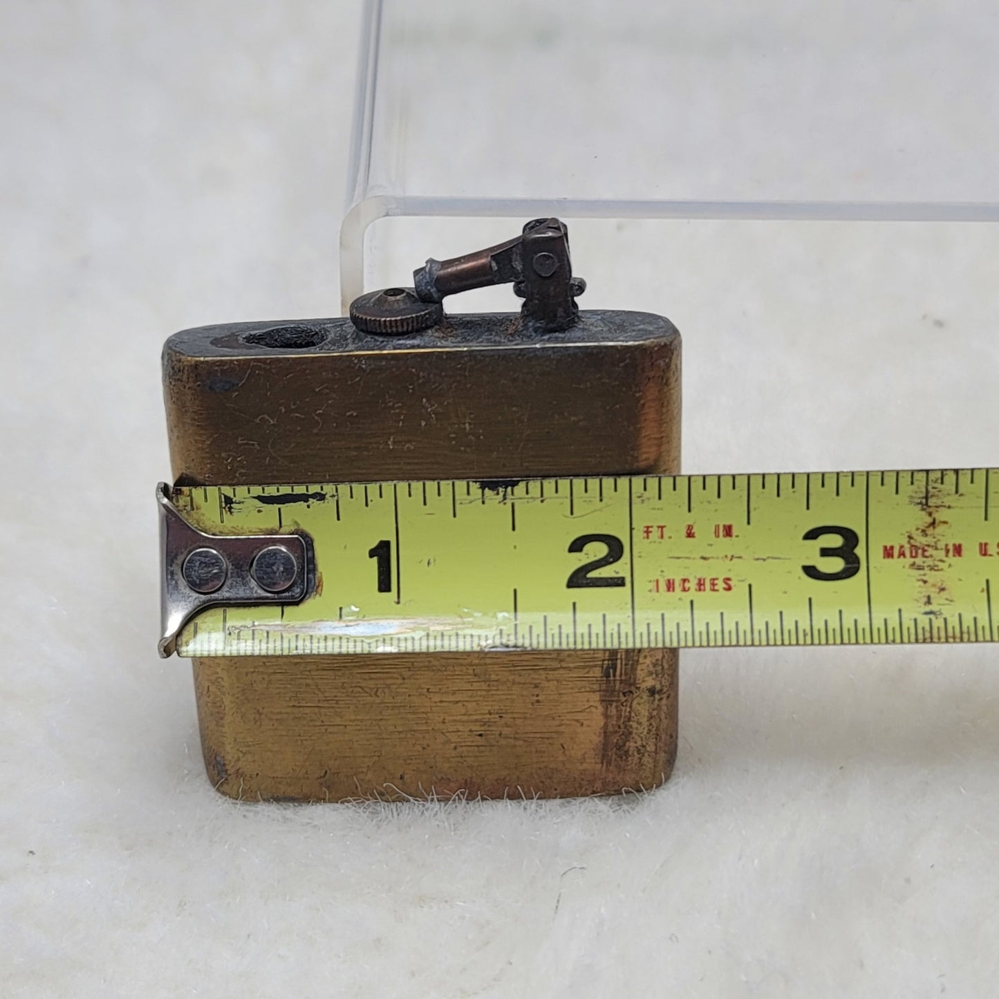 Vintage Brass Pocket Lighter Antique Trench Art Military Steampunk Industrial