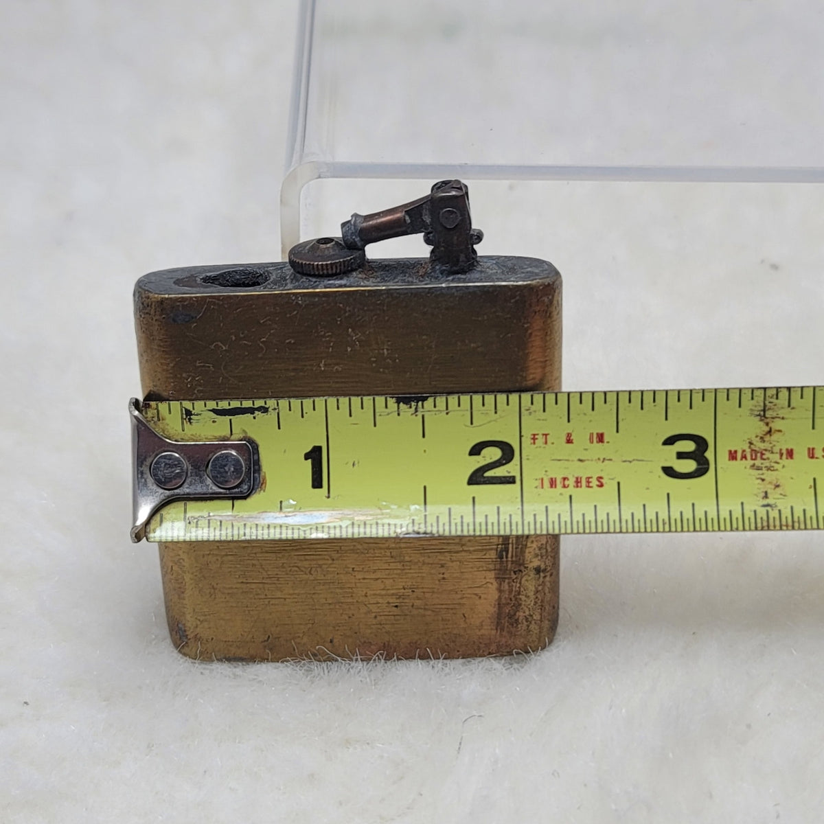 Vintage Brass Pocket Lighter Antique Trench Art Military Steampunk Industrial
