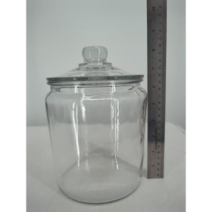 Vintage Clear Glass Apothecary Jar With Lid Pantry Storage Canister
