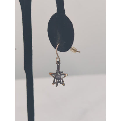 Vintage Y2K Celestial Star Fishhook Earrings Indie Sleaze Grunge Gothic Jewelry
