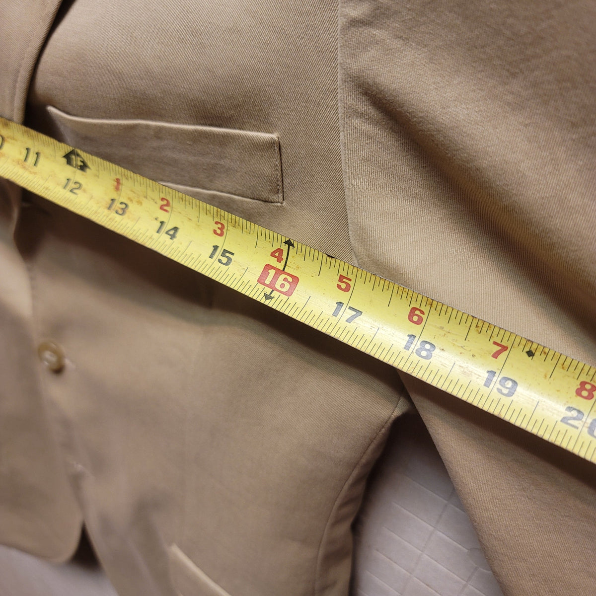 J. Crew blazer Men 40 Regular Tan Double button cotton lined jacket coat Italian