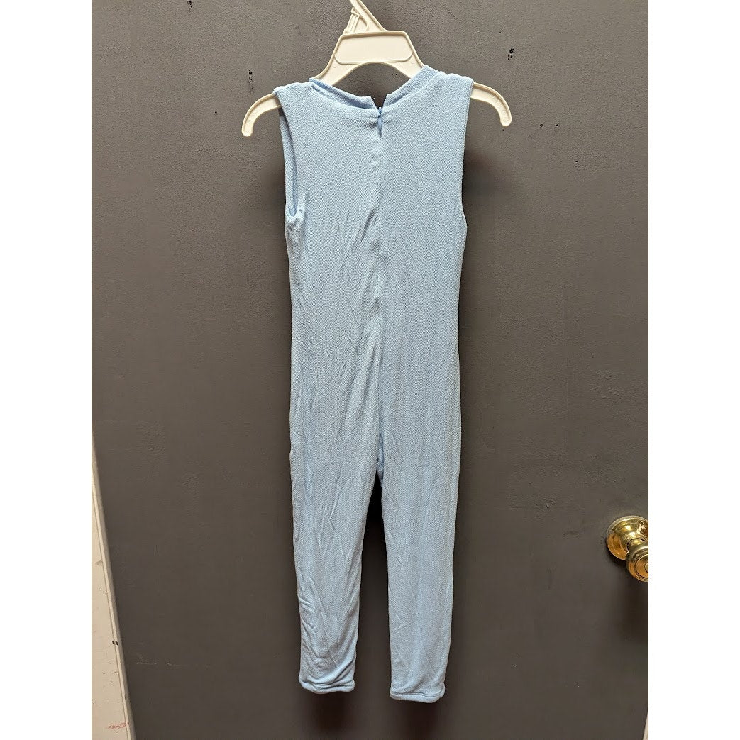 Naked Wardrobe Mama Malika blue sleeveless Onepiece jUMPSUIT Romper 4 YEARS