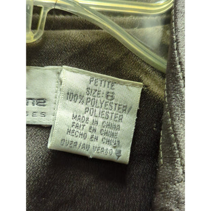Liz Claiborne Vintage Shimmer Olive Green Jumpsuit Pantsuit Petite 6 Glam 1980s
