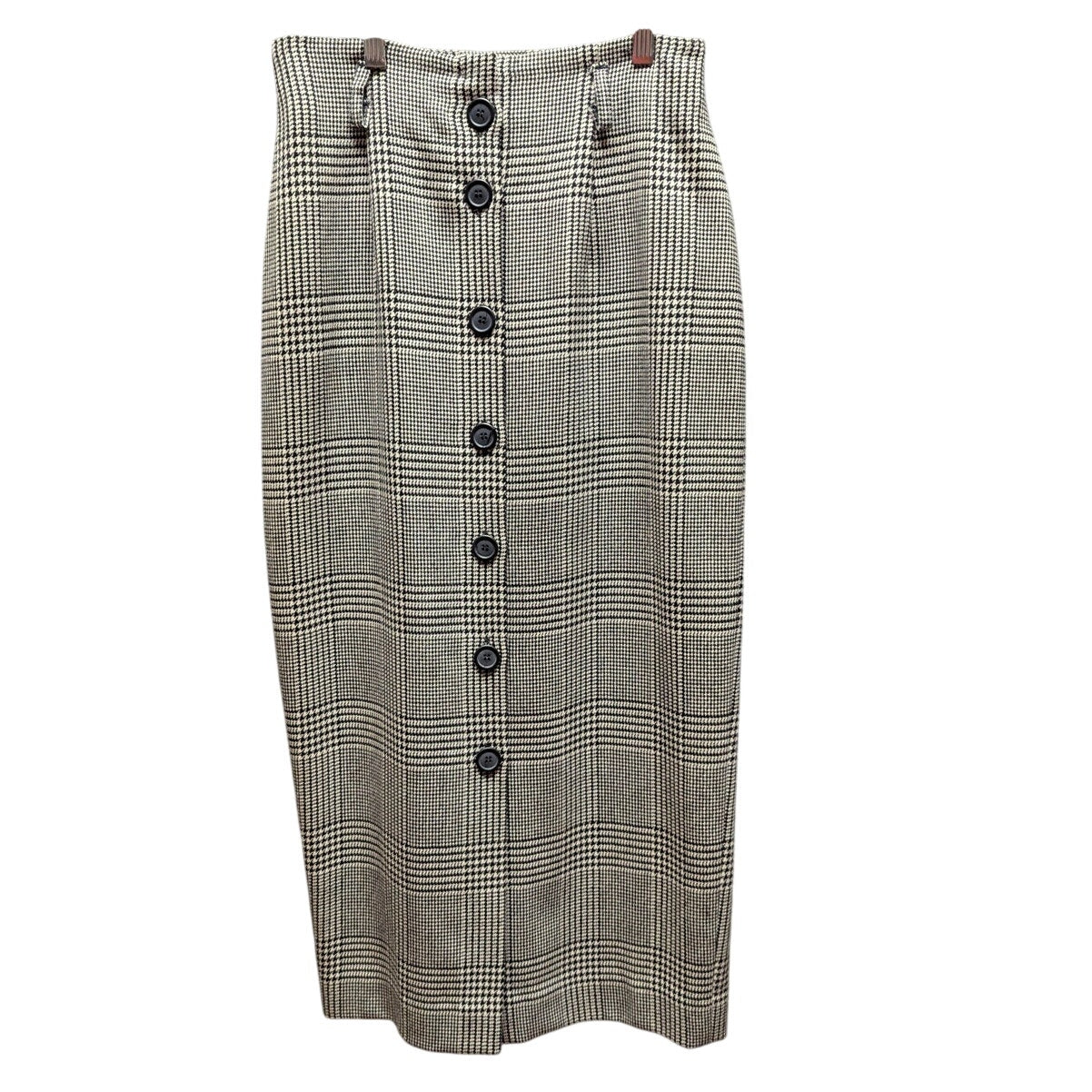 Vintage JH Collectibles Plaid Wool Maxi Skirt Small 4 Button Front Dark Academia