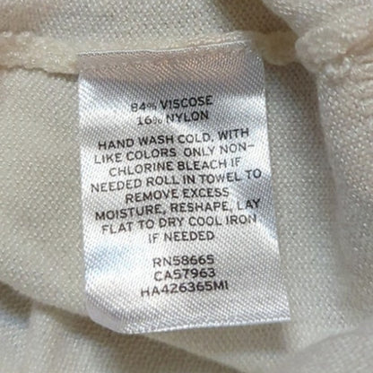 .Halogen Off-White Viscose Blend Sleeveless Sweater Knit Tank Size XL NEW