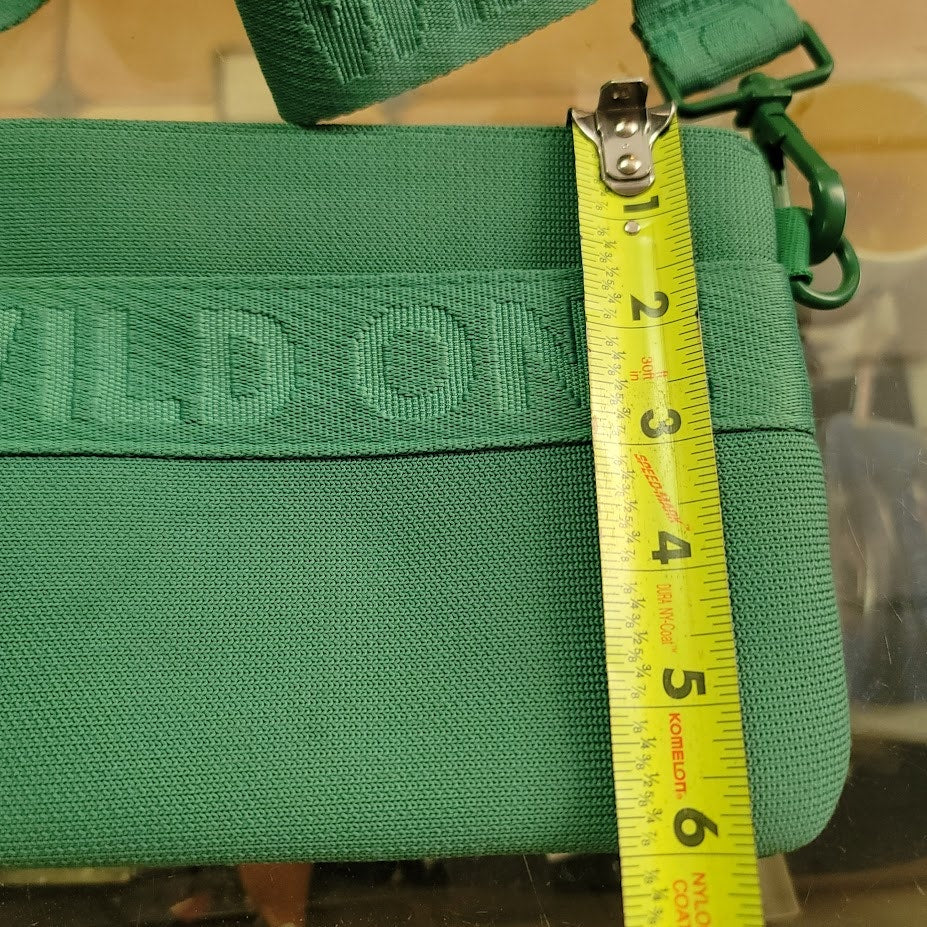 Wild One Spruce Green Recycled Knit Crossbody Treat Pouch Dog Walking Bag
