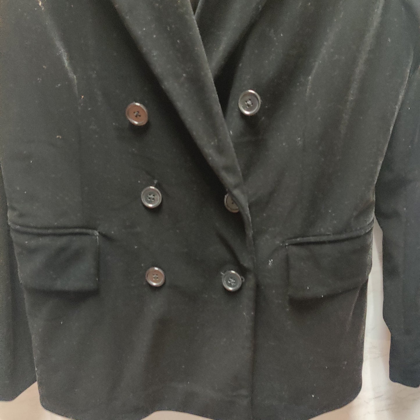 Sofia Jeans Sofia Vergara Black Velvet Double Breasted Blazer Medium Whimsygoth