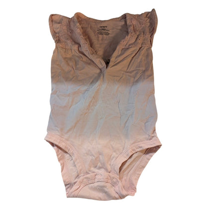 Carter's Baby Girl Pink Eyelet Trim Sleeveless Bodysuit Size 18 Month One Piece