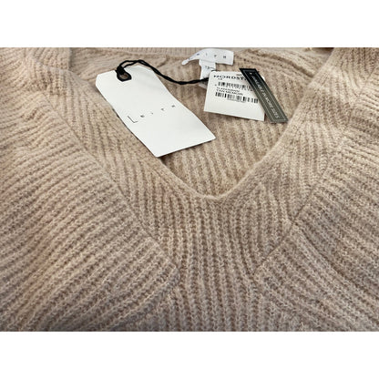 Leith V-Neck Pullover Rib Knit Dolman Sleeve Sweater Size 1X in Tan Memoir NWT
