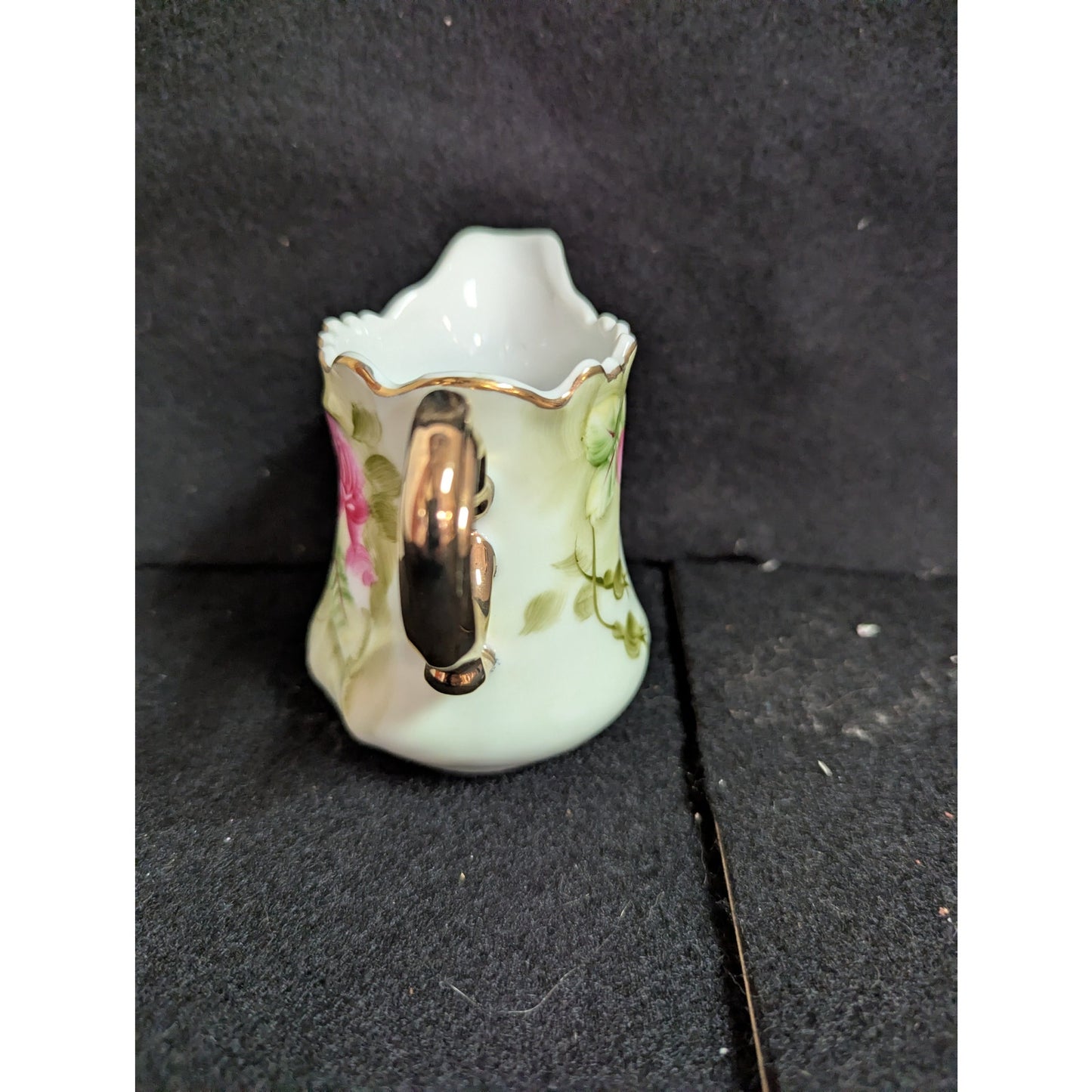 Vintage Nippon Hand-Painted Pink Rose Porcelain Creamer Pitcher