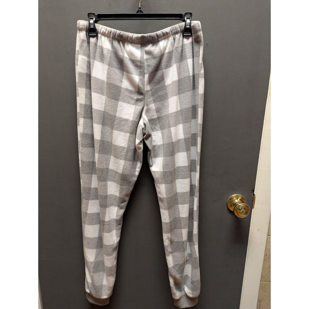 Nordstrom super soft pajama bottoms gray white plaid Size Medium NEW pants