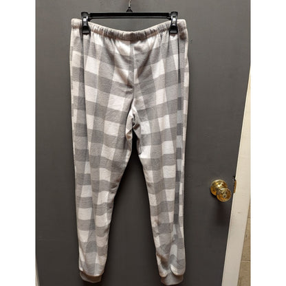 Nordstrom super soft pajama bottoms gray white plaid Size Medium NEW pants