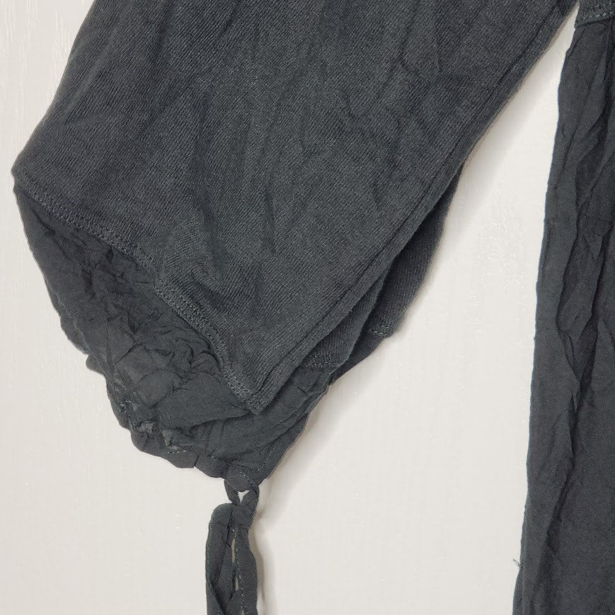 Zara Black Babydoll Tiered Long Sleeved Dress Size Large