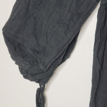 Zara Black Babydoll Tiered Long Sleeved Dress Size Large