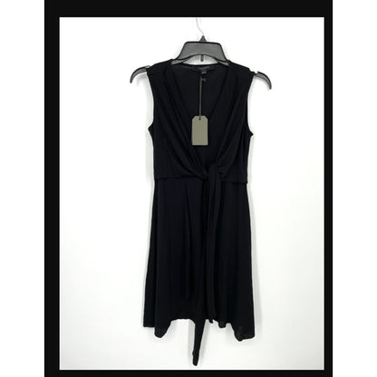 All Saints Women's  SMALL Black Jayda Jersey Dress Short Tie Waist, NWT $160