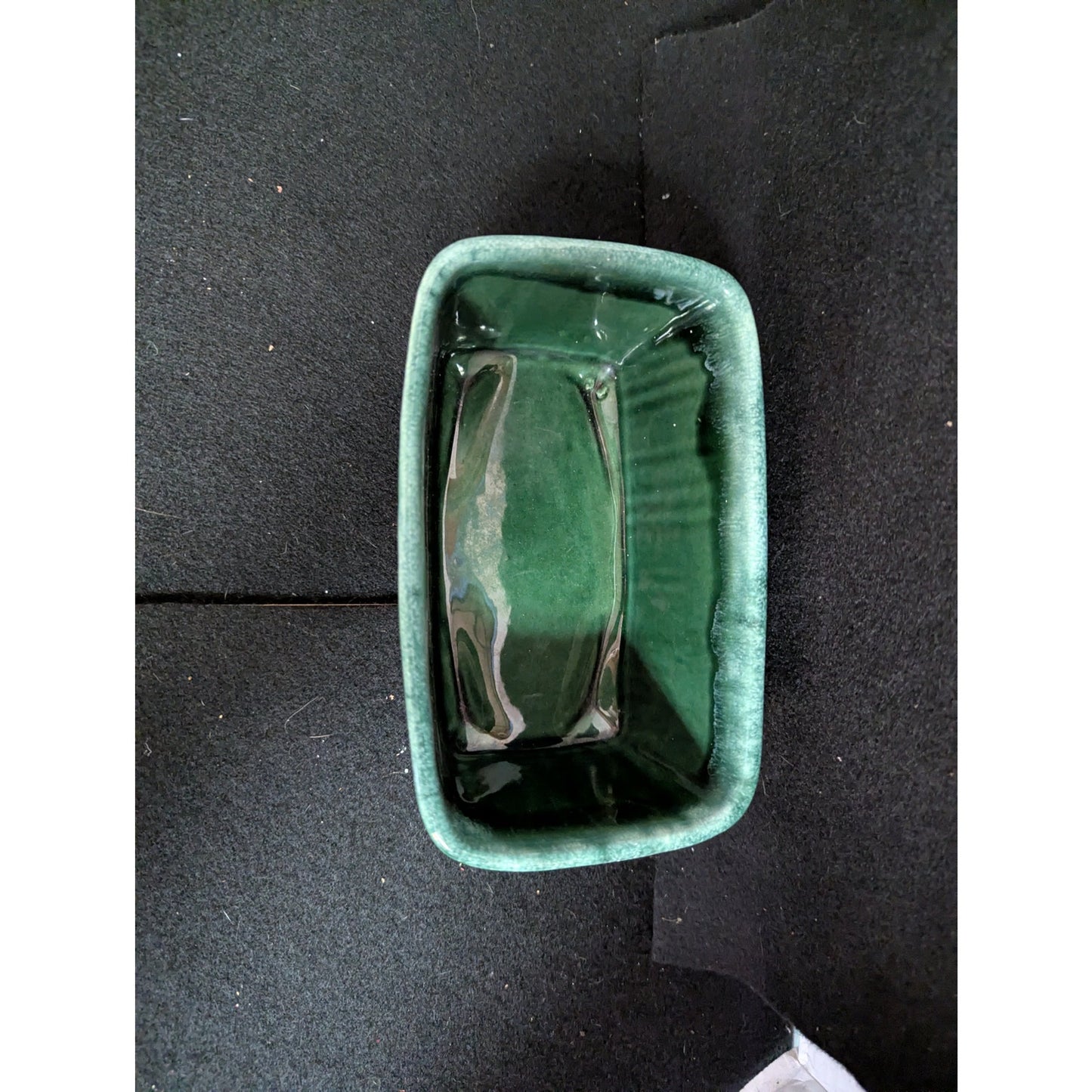 Vintage Hull Pottery Green Drip Glaze Ribbed Planter F67 Houseplant