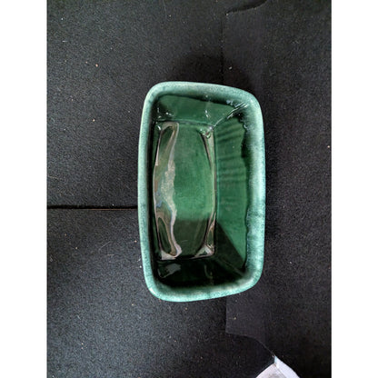 Vintage Hull Pottery Green Drip Glaze Ribbed Planter F67 Houseplant
