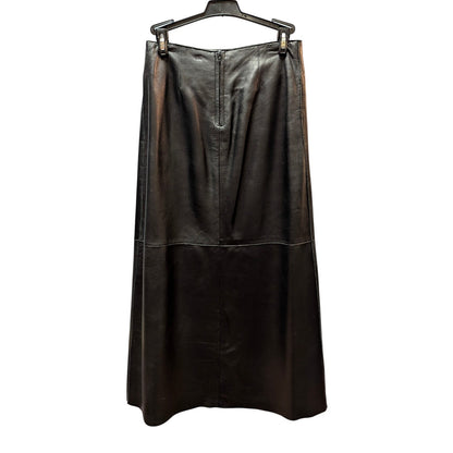 Vintage Hugo Buscati Genuine Leather Maxi Skirt Size 2 P Whimsigoth Cyber Y2K