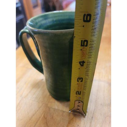 Handcrafted Studio Pottery Forest Green Tall Mug / Tankard