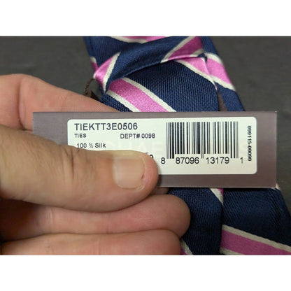 michael kors tie silk blue pink striped Mens NEW Necktie summer modern
