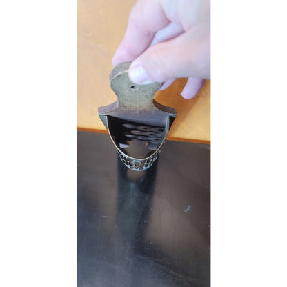 Vintage Solid Brass and Wood Cheese Grater Handcrafted Greek Kitchen Tool
