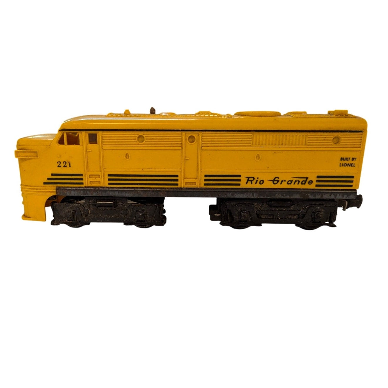 Vintage Lionel 221 Rio Grande ALCO Diesel Locomotive Yellow Black O Gauge