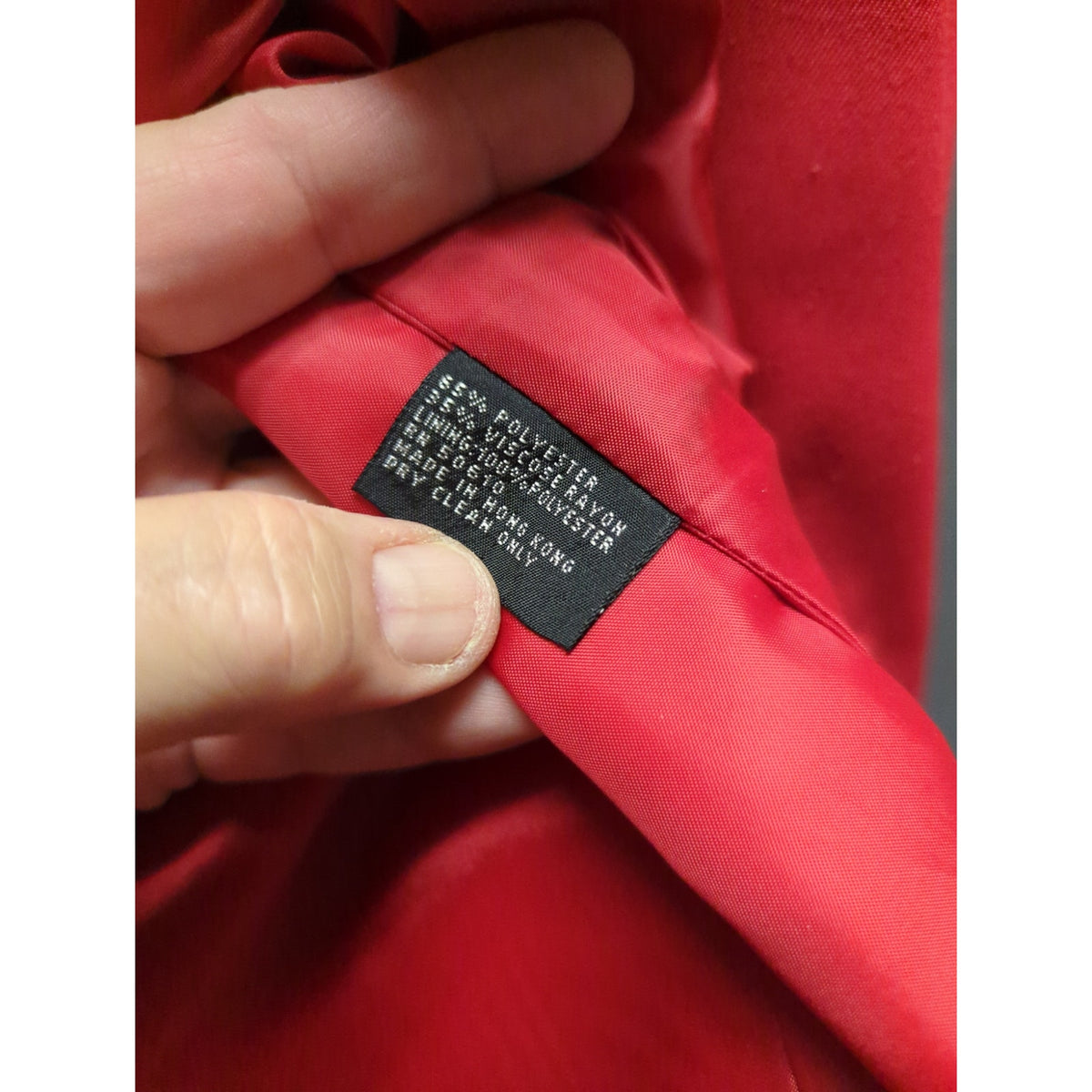 Vintage Kasper Red Double Breasted Star Button Blazer Jacket Power Suit Size 6P