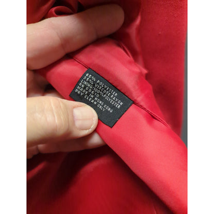 Vintage Kasper Red Double Breasted Star Button Blazer Jacket Power Suit Size 6P