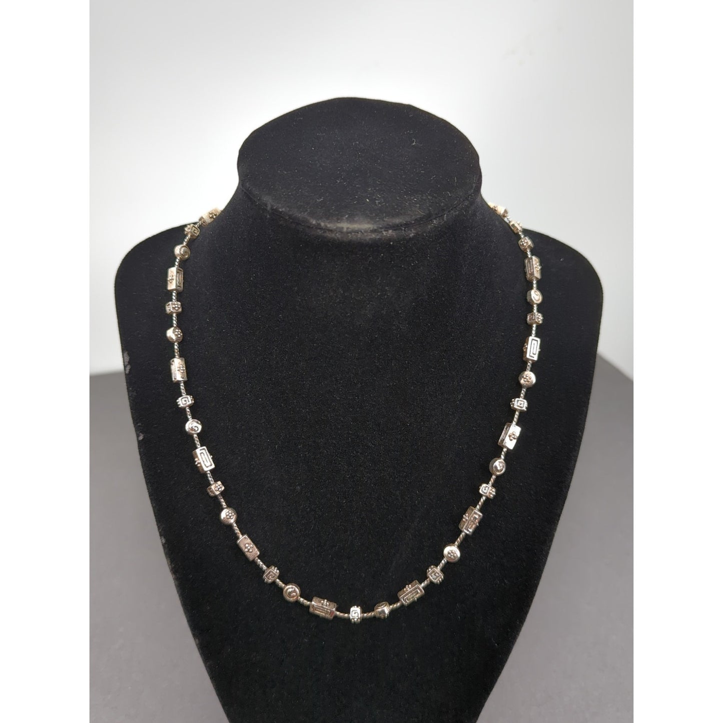 Vintage Fashion Necklace Napier goldtone Geometric station style