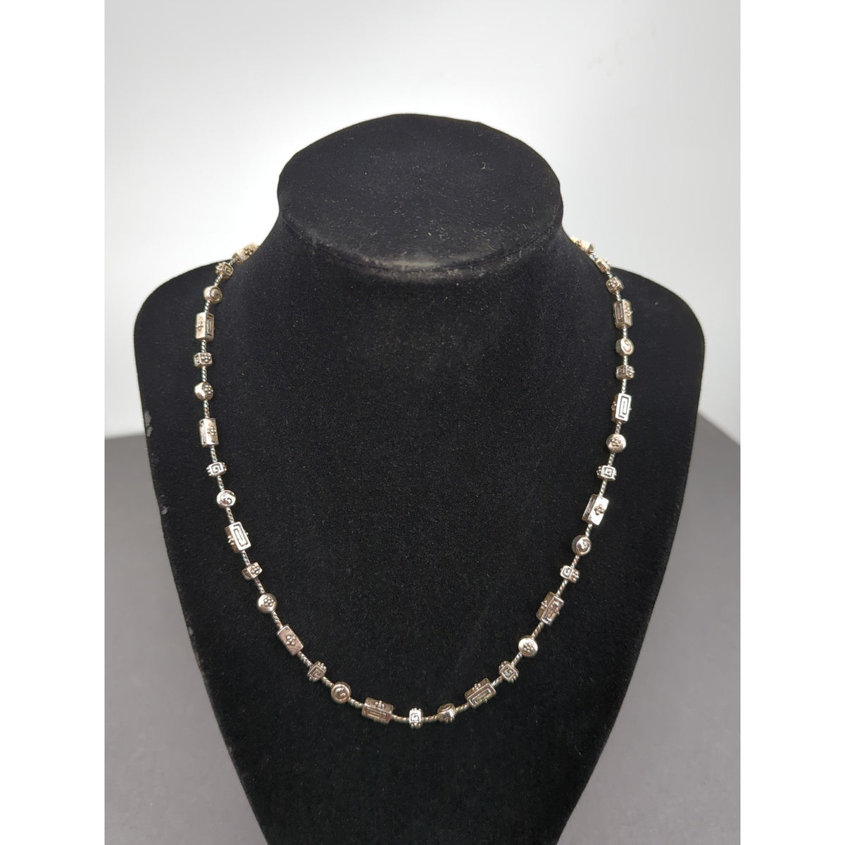 Vintage Fashion Necklace Napier goldtone Geometric station style