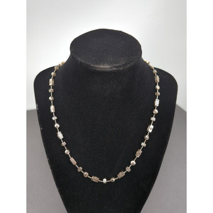 Vintage Fashion Necklace Napier goldtone Geometric station style