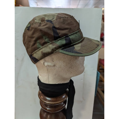 VINTAGE Sargeant US. Army Patrol Military small Combat Camoflage full fabric Cap