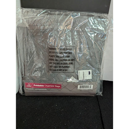 Sorbus Foldable Storage Bag Organizers Large Clear Window & Carry Handles 3-Pack