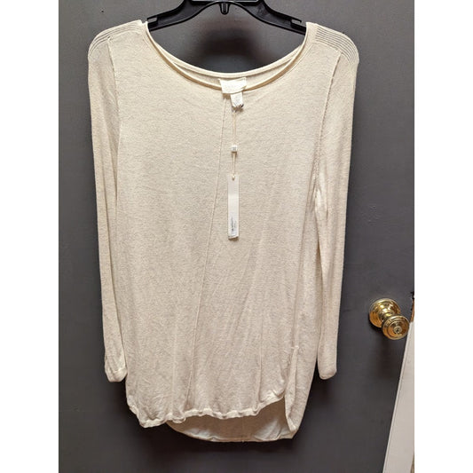 Caslon Beige Oatmeal Light Heather Shirttail Tunic Pullover Sweater SMALL long