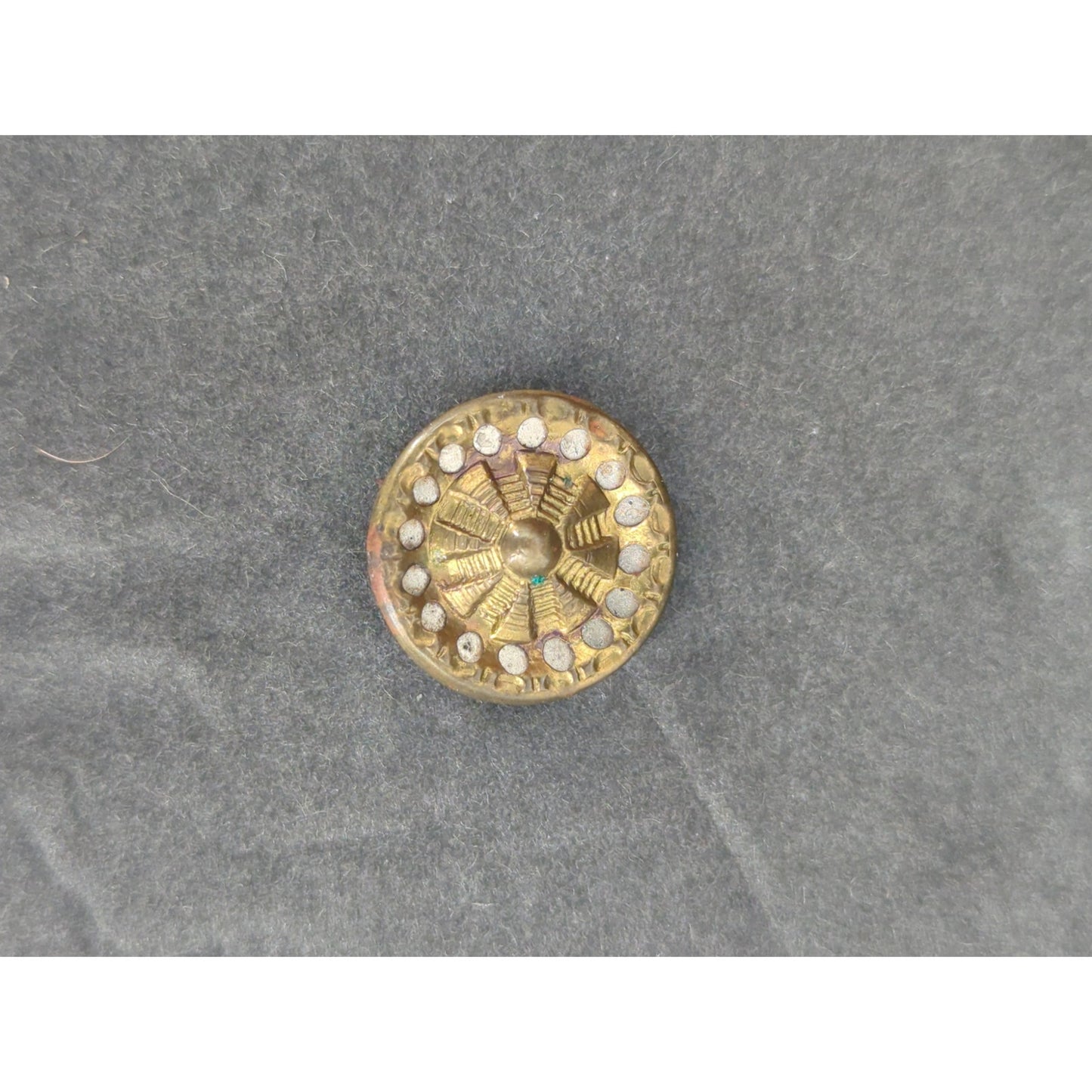 LOT U of 10 Antique Vintage Victorian Brass Mixed Materials Buttons ESTATE FIND