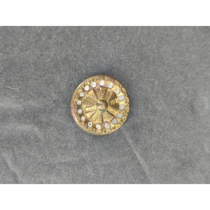 LOT U of 10 Antique Vintage Victorian Brass Mixed Materials Buttons ESTATE FIND