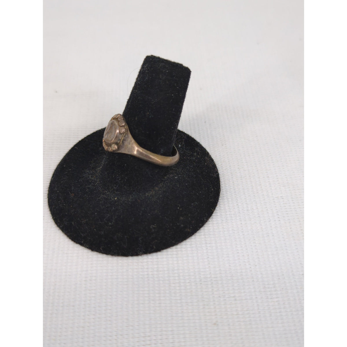 Vintage Bohemian Style 925 Silver Granulation Beaded Statement Cocktail Ring