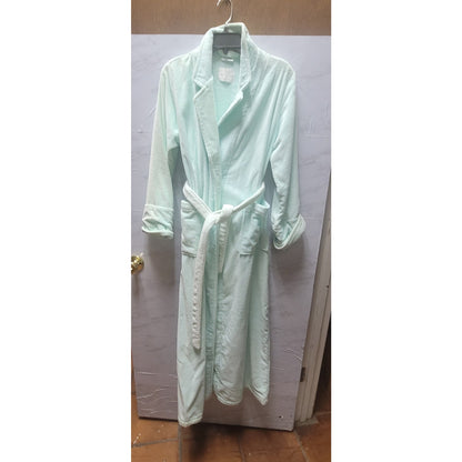 Nordstrom Vintage Mint Green Cotton Terry Cloth Spa Robe French Country Lounge